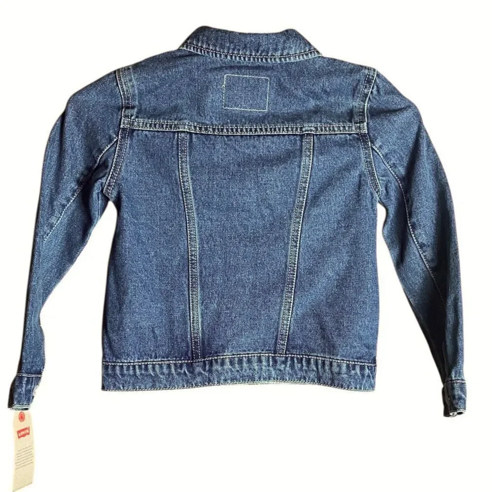Levi’s Kids Denim Trucker Jacket Size 6 Blue Jean Button Front Classic Style